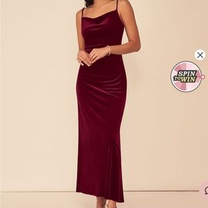 Red velvet dress - Azazie lexi bridesmaid dress